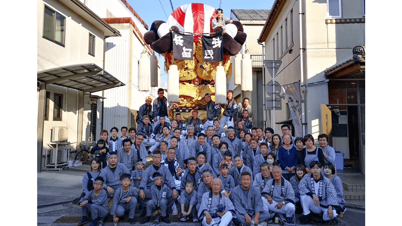 新居浜太鼓台の心臓部である太鼓の体験会