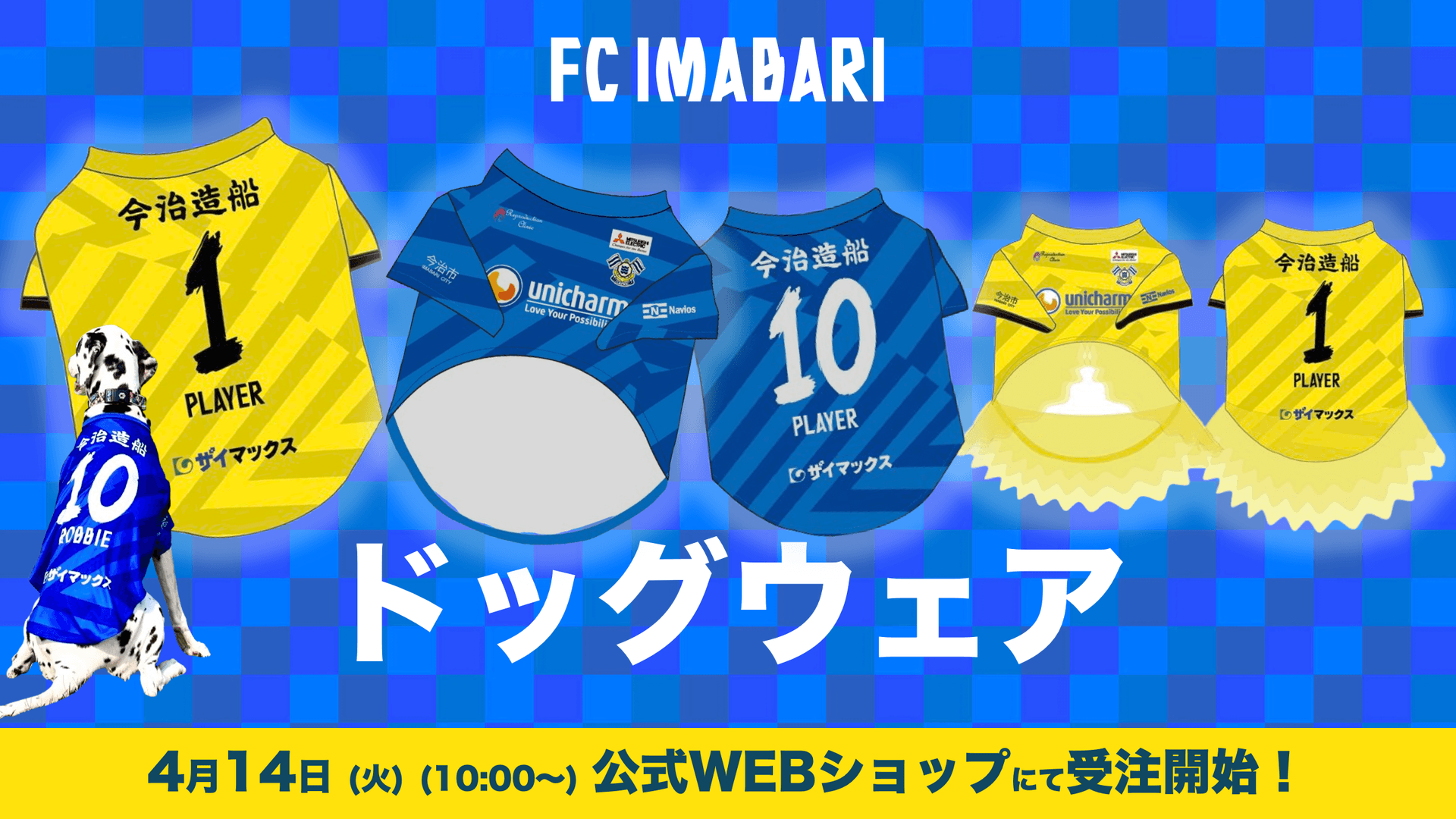 百年構想リーグ ドッグウェア受注開始!(4/14(火)10:00〜)