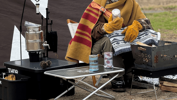 アウトドアギアの展示、今治市のアウトドア情報紹介など