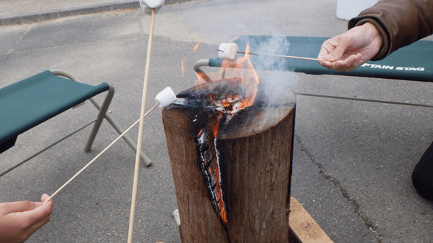 マシュマロ焼き体験