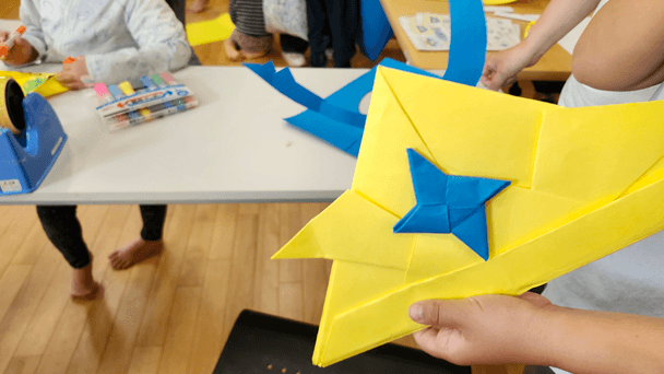 兜づくり体験ブース