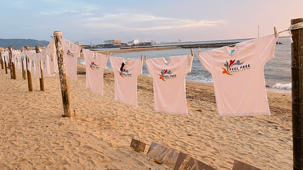 Tシャツアート作品の展示